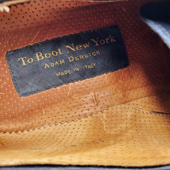 To Boot New York Adam Derrick Navy Blue Suede Derby Loafer Men’s Size 9.5 - Picture 9 of 11